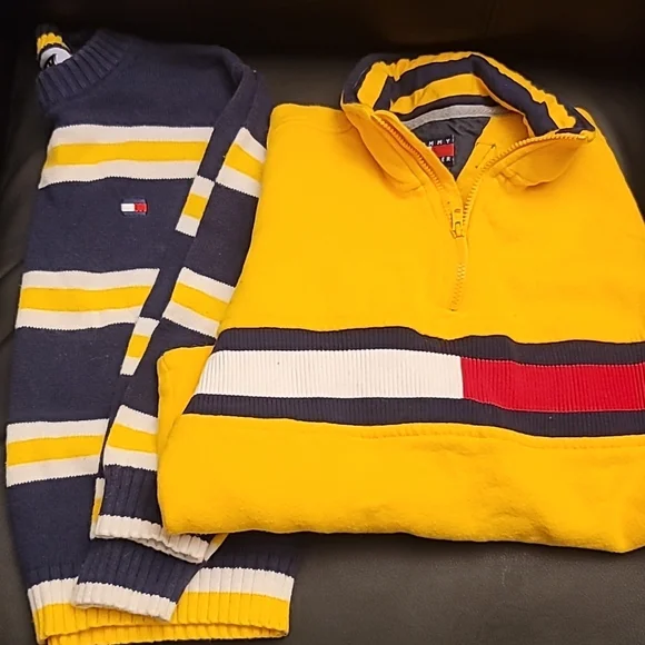 2 TOMMY HILFIGER BOYS SWEATER BUNDLE LOT - Picture 1 of 3
